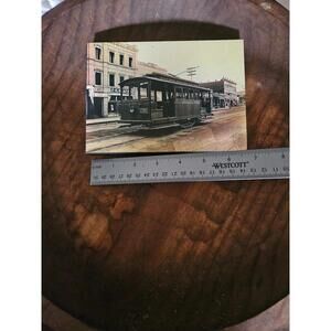 Vintage train car picture block
